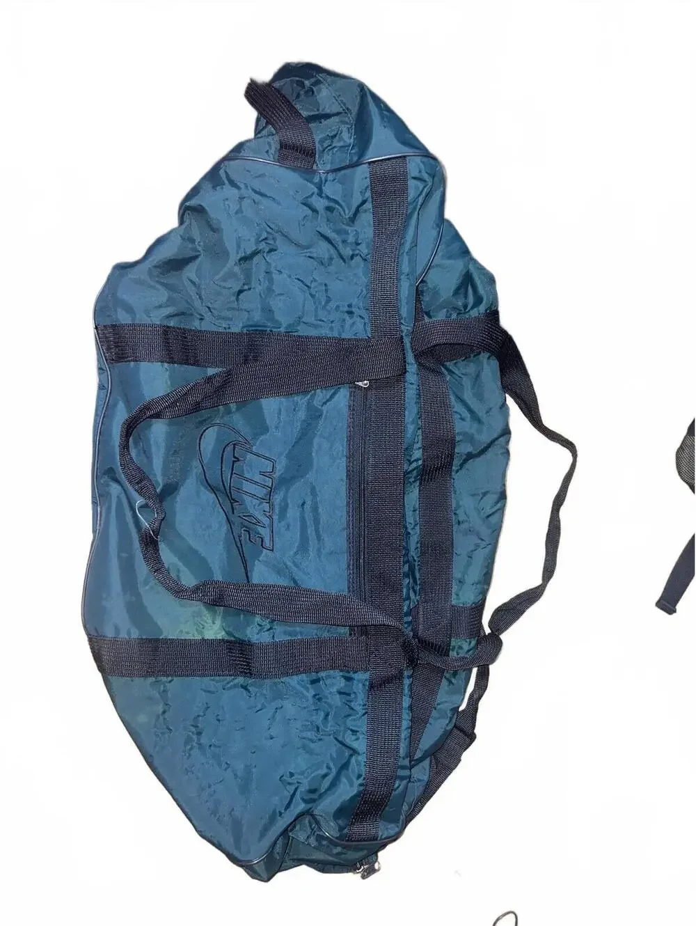 Vintage Nike Duffle Bag Teal Blue Gym Travel